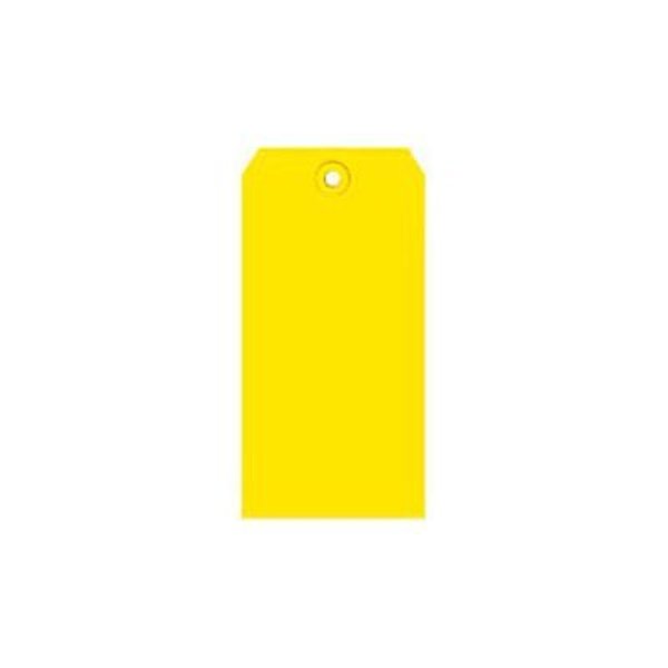 The Packaging Wholesalers Shipping Tags, #8, 6-1/4"L x 3-1/8"W, Yellow, 1000/Pack G11081C